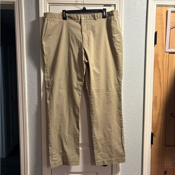 Perry Ellis Dress Pants Men 40 x 32 Modern Fit Flat Front Khaki Dress Pant Work - Picture 1 of 5